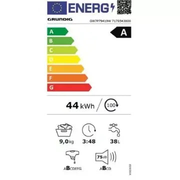 Lave linge hublot GRUNDIG GW7P79419W