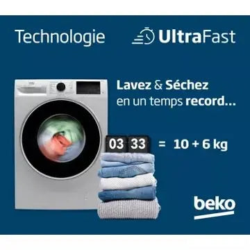 Lave linge séchant hublot BEKO B5DFT51044DOS