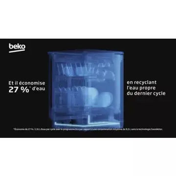 Lave vaisselle 60 cm BEKO BDFN38641XC - SaveWater