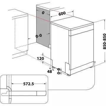 Lave vaisselle 60 cm WHIRLPOOL W3FD634 6ème Sens