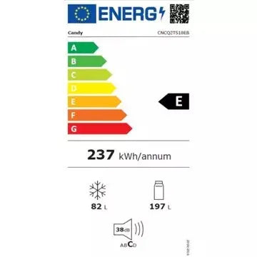 Réfrigérateur 2 portes CANDY CNQ2T518EB