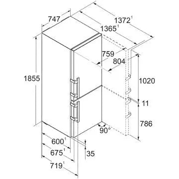 Réfrigérateur combiné LIEBHERR CBNsdc765i BioFresh