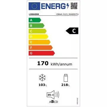 Réfrigérateur combiné LIEBHERR CBNsfc5223-22 BioFresh