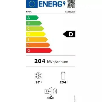 Réfrigérateur combiné SMEG FAB32LSV5 Gris Métal