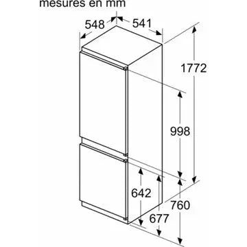 Réfrigérateur combiné encastrable BOSCH KIN86MSE0 Serenity Eco Airflow