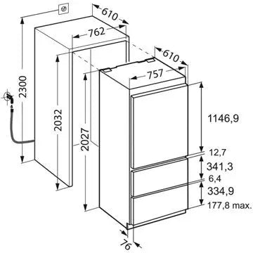 Réfrigérateur combiné encastrable LIEBHERR ECBN5066-23 BioFresh