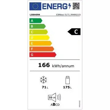 Réfrigérateur combiné encastrable LIEBHERR ICBNbsci5173-22 BioFresh