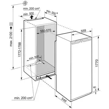 Réfrigérateur combiné encastrable LIEBHERR ICBSd5122-22 BioFresh