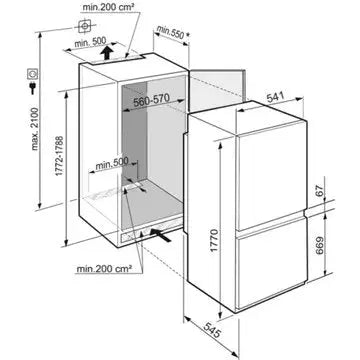 Réfrigérateur combiné encastrable LIEBHERR ICNSF5103-20