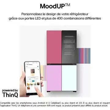 Réfrigérateur multi portes LG GMV960NNME MoodUP