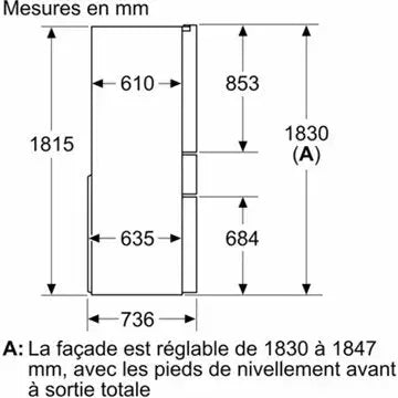 Réfrigérateur multi portes SIEMENS KF96RSBEA IQ700 cave à vin