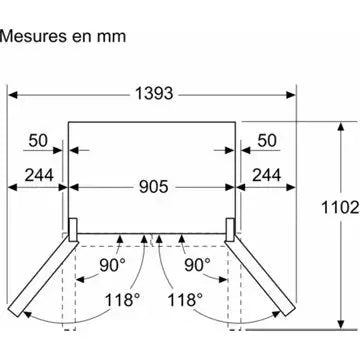 Réfrigérateur multi portes SIEMENS KF96RSBEA IQ700 cave à vin