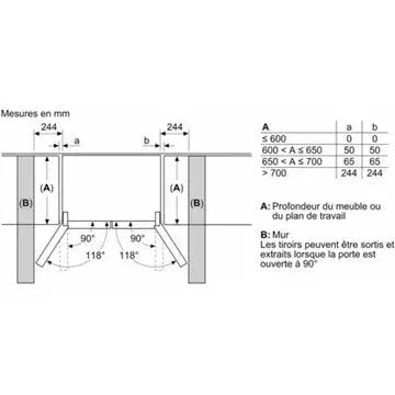 Réfrigérateur multi portes SIEMENS KF96RSBEA IQ700 cave à vin