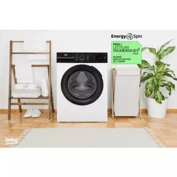 Lave linge hublot 	BEKO BM3WFU390411 Energy Spin