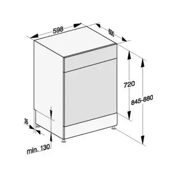 Lave vaisselle 60 cm MIELE	G 7130 SC Front Inox AutoDos