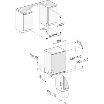Lave vaisselle encastrable 	MIELE	G 7650 SCVi AutoDos