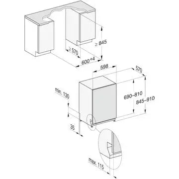Lave vaisselle encastrable  MIELE	G7265 SCVi XXL