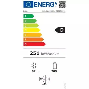 Réfrigérateur combiné	BEKO B5RCNA345HXB1