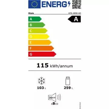 Réfrigérateur combiné	MIELE	KFN 4898 A D brws