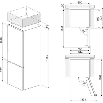 Réfrigérateur combiné	SMEG RC18WDNE