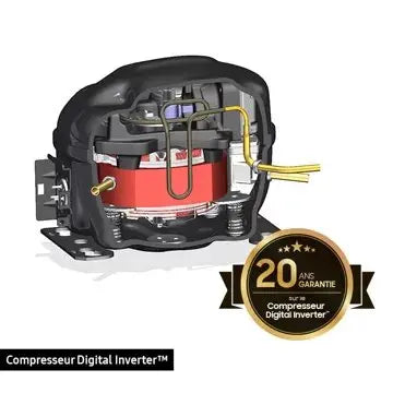 Réfrigérateur combiné encastrable SAMSUNG 	BRB26705EWW Metal Cooling