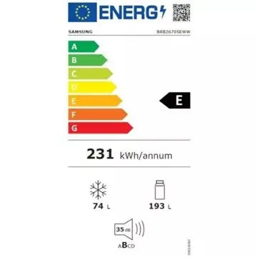 Réfrigérateur combiné encastrable SAMSUNG 	BRB26705EWW Metal Cooling