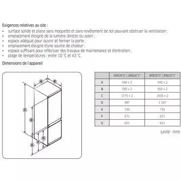 Réfrigérateur combiné encastrable SAMSUNG 	BRB26705EWW Metal Cooling